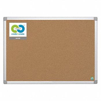 MASTERVISION Earth Cork Board 3 ft.x4ft. Aluminum, 65AA33