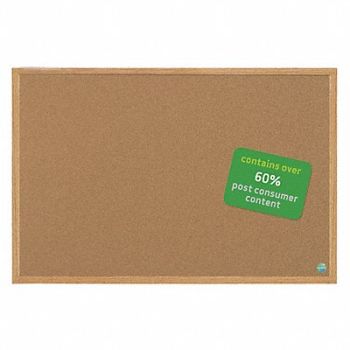 MASTERVISION Earth Cork Board 3 ft.x4ft. Oak Frame, 65AA36