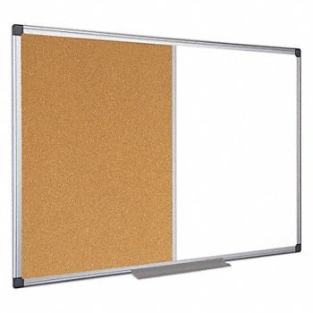 MASTERVISION Cork Combo Board 2 ft.x3ft. Alum Frame, 65AA39