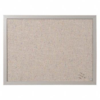MASTERVISION Fabric Bulletin Board 18x24 Gray Frame, 65AA49