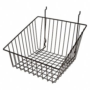 ECONOCO Grid Sloped Basket 12 x 8 Black PK6, 65LU56