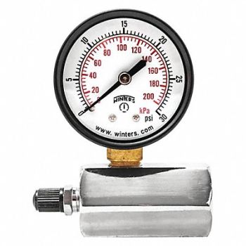 WINTERS Gas Test Gauge 0-30 psi/Kpa, 65MF56