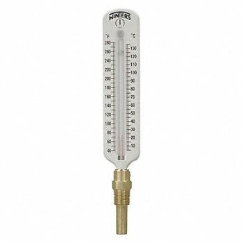 WINTERS Hot Water Therm 8 Scale Btm 40-280 F/C, 65MH63