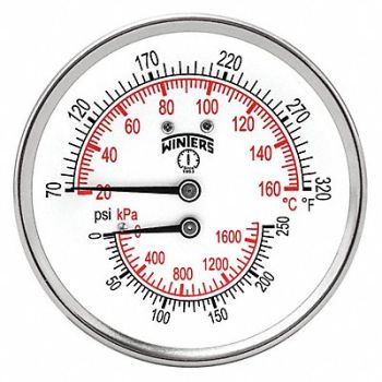 WINTERS Tridicator 3 0/250 psi/Kpa 70/320 F/C Cb, 65MH67