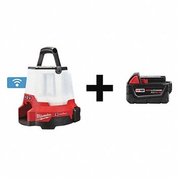 MILWAUKEE CordlessSiteLghtKit BatteryIncl 11 3/8 L, 65MV76