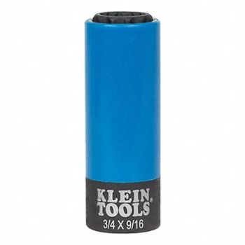 KLEIN TOOLS 2-in-1 Coated Impact Socket, 807K33