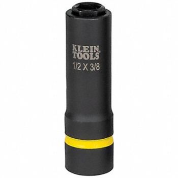 KLEIN TOOLS 2-in-1 Socket 1/2 X 3/8 6 Pt, 807K39