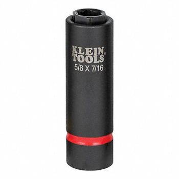 KLEIN TOOLS 2-in-1 Socket 5/8 X 7/16 6 Pt, 807K40