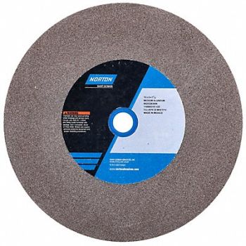NORTON Grinding Wheel 12 in Dia AO 24 G Brown, 26ZV72