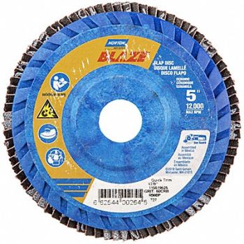 NORTON Flap Disc Ceramic Type 27 5 dia, 804HU7