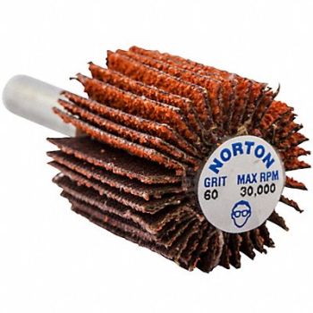 NORTON Flap Wheel Ceramic 1 dia, 804K79