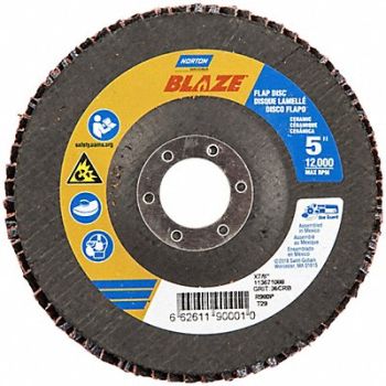 NORTON Flap Disc Ceramic Type 29 5 dia, 804HV6