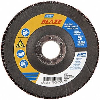NORTON Flap Disc Ceramic Type 29 5 dia, 804HV8