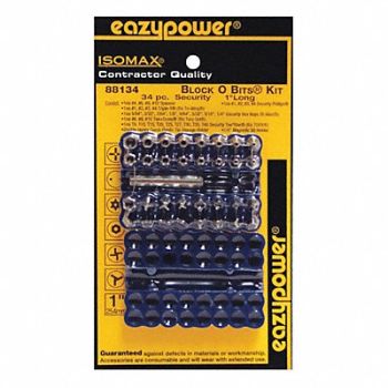 EAZYPOWER Security Bits Kit 34 pcs., 66CA92