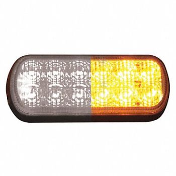 BUYERS PRODUCTS Strobe Light Ambr/Clear LED Rctnglr 5.5, 66CG01
