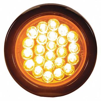 BUYERS PRODUCTS Strobe Warning Light Round Amber 4, 66CG76