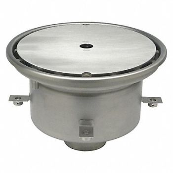 ZURN Floor Drain 12 Round 3 Out Stainless, 66ME04