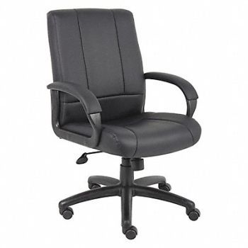 BOSS Executive Chair Faux Leather Black, 66PX95