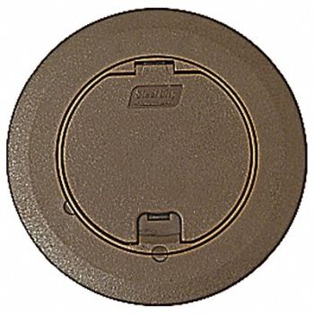 STEEL CITY Floor Box Cover Round 6-3/4 in Brown, 2TEC2