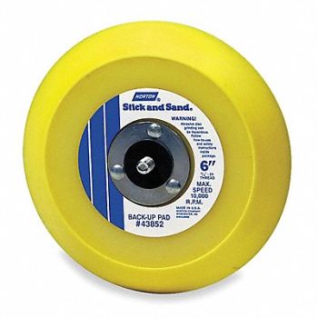 NORTON Low Profile PSA Disc Backup Pad 5 in Dia, 6PF86