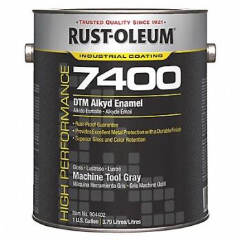 RUST-OLEUM H7153 7400 Alkyd Enamel Machine Tool Gray 1 g, 6A388
