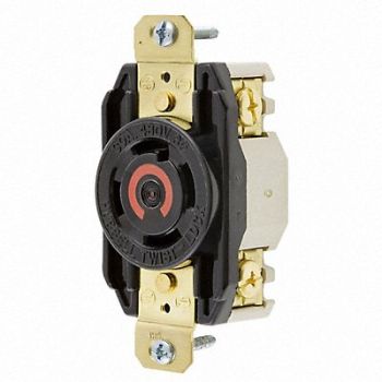 HUBBELL Lck Recept 30 A Black Nylon L16-30R 1Gng, 6A658