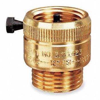WATTS Vacuum Breaker 3/4 in GHT Brass 125 psi, 6A766