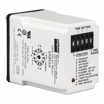 DAYTON H7785 Time Delay Relay 120VAC 10A DPDT, 6A855