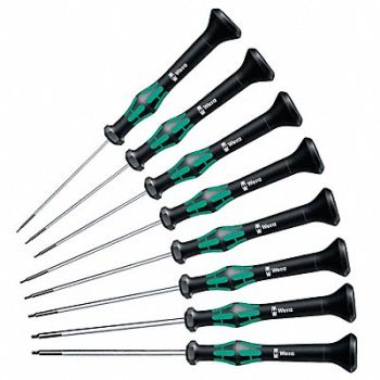WERA Precision Screwdriver Set Hex SAE 8 pcs., 6AAR0