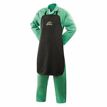 STEINER Flame-Resistant Bib Apron Black 36 In, 6ACK0