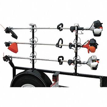 BUYERS PRODUCTS Lockable Trimmer Rack Black, 6ACK8