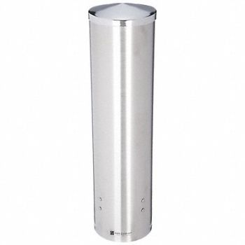 GRAINGER APPROVED Cup Dispenser 17in H Silver, 6ADN3