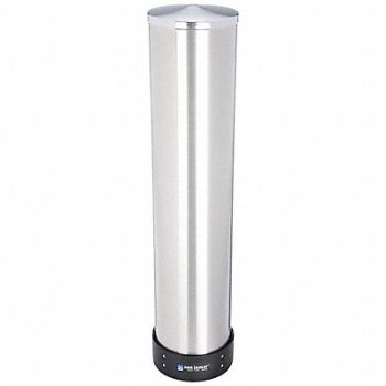GRAINGER APPROVED Cup Dispenser 25 in H Silver, 6ADN6