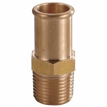 SPEEDAIRE Beaded Fitting Brass 3/8 NPTx1/2 Barb, 6AFH8