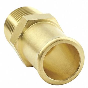 GRAINGER APPROVED Beaded Fitting Brass 1/2 NPTx3/4 Barb, 6AFJ1