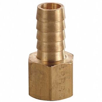 GRAINGER APPROVED Barbed Hose Fitting Hose ID 3/8 NPT, 6AFT2