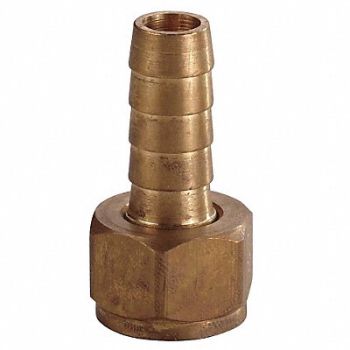 GRAINGER APPROVED Barbed Hose Fitting Hose ID 3/8 NPSM, 6AFT0