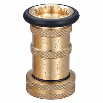 GRAINGER APPROVED Fire Hose Nozzle Twist Brass, 6AKC2