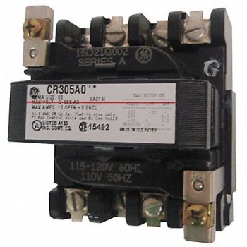GE NEMA Magnetic Contactor 9A 120VAC NEMA00, 6ANC8