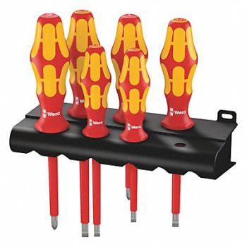 WERA Insulated Screwdriver Set NmPcs6, 6ANJ7