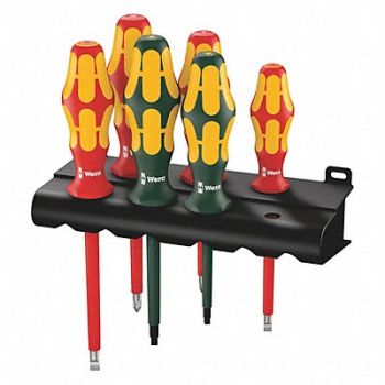 WERA Insulated Screwdriver Set NmPcs6, 6ANJ8