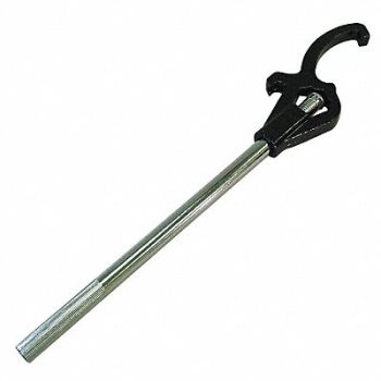 MOON AMERICAN Adj. Storz Hydrant Wrench 18 L Steel, 6ANV0