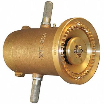MOON AMERICAN Fire Hose Nozzle Twist Brass, 6APT3
