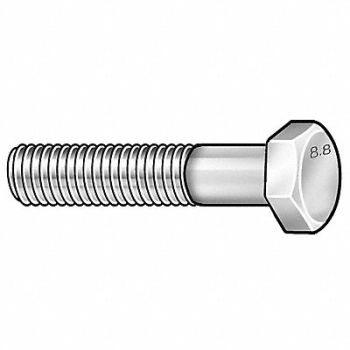 GRAINGER APPROVED HxHdCpScrw Steel 50mm M12-1.50 10PK, 6BA64