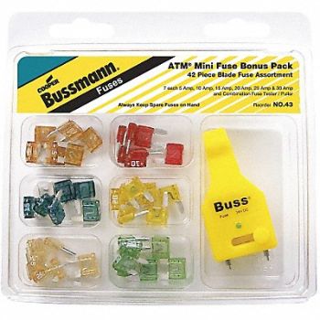 BUSSMANN Automotive Blade Fuse Kit 42 ATM Series, 6AYL7