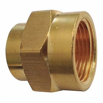 GRAINGER APPROVED Reducing Coupling Brass 3/4 x 1/2 in, 6AYR7