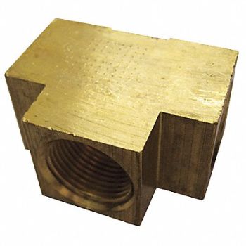 GRAINGER APPROVED Extruded Tee Brass 3/4 in FNPT 5 PK, 6AYV0