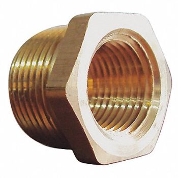 GRAINGER APPROVED Hex Bushing Brass 3/4 x 1/2 in 5 PK, 6AYX1