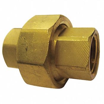 GRAINGER APPROVED Union Brass 3/4 in Pipe Size FNPT, 6AYY6