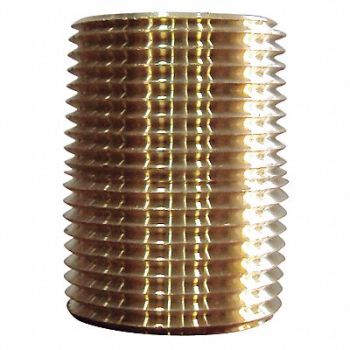 GRAINGER APPROVED Nipple Brass 1/8 In PK10, 6AZD5